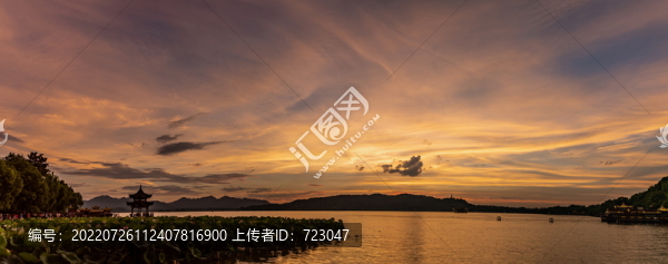 杭州西湖晚霞