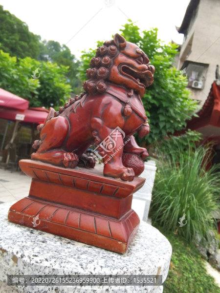 復(fù)古雕刻雕像石獅子
