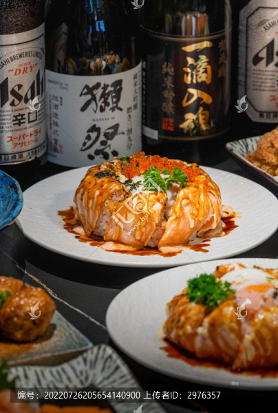 流心熔巖三文魚飯