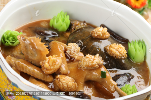 中國(guó)菜土雞燒甲魚