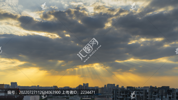 都市霞光