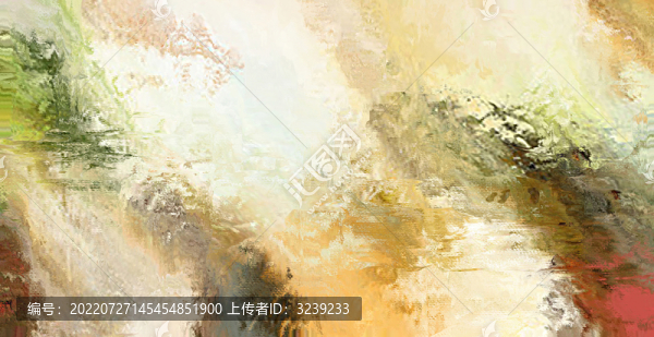 暖抽象幾何色塊裝飾畫