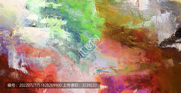 抽象幾何色塊劃痕拼接油畫(huà)玄關(guān)