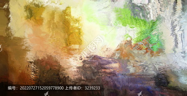 抽象幾何色塊劃痕拼接油畫玄關