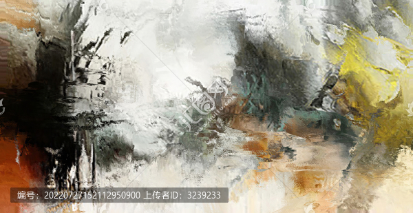 抽象幾何色塊劃痕拼接油畫玄關(guān)