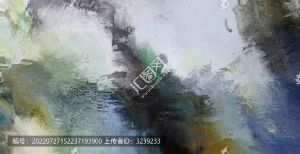 抽象幾何色塊劃痕拼接油畫玄關