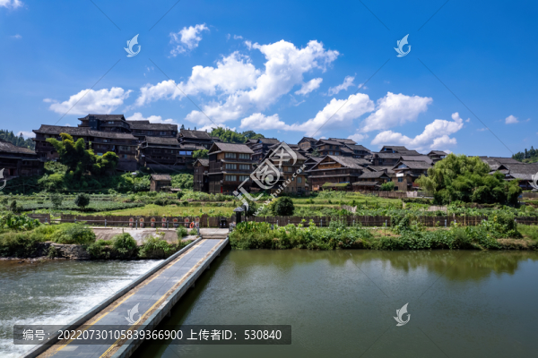 航拍三江侗族旅游景點