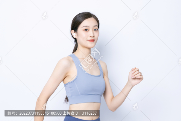 運(yùn)動(dòng)內(nèi)衣的女性肖像