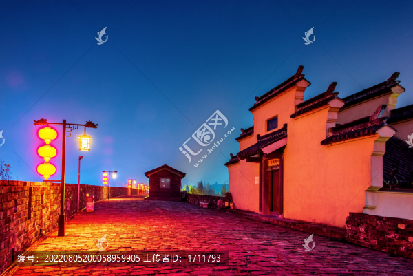 江蘇南京明城墻古雞鳴寺夜景