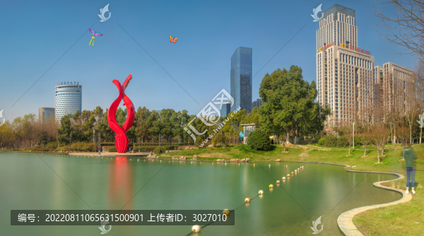 合肥天鵝湖全景圖
