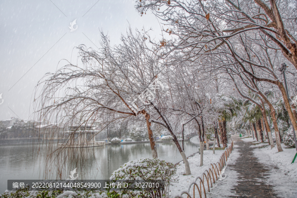 合肥黑池壩公園雪景