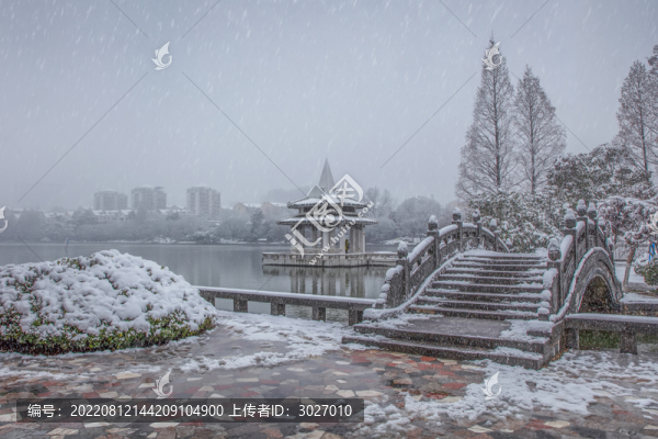 合肥黑池壩公園雪景