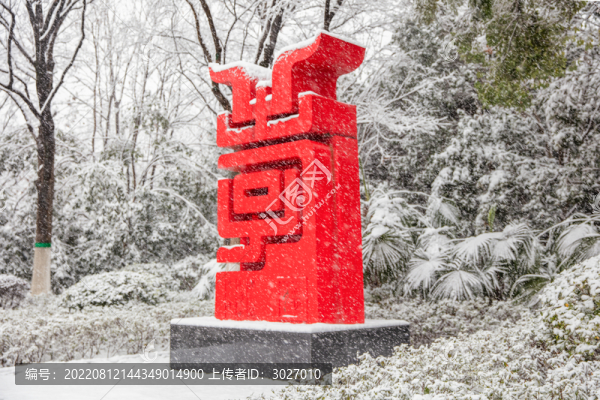 合肥杏花公園雪景