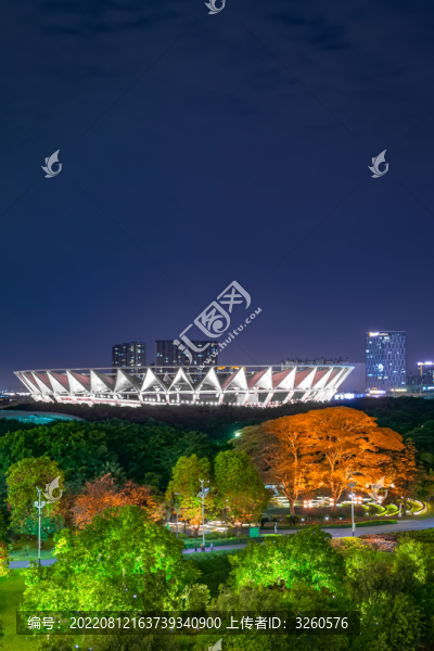 佛山世紀蓮體育館夜景