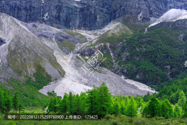 甘孜稻城亞丁冰川瀑布高山流水