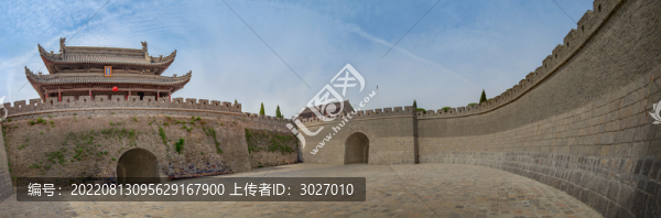 壽縣古城靖淮門全景圖