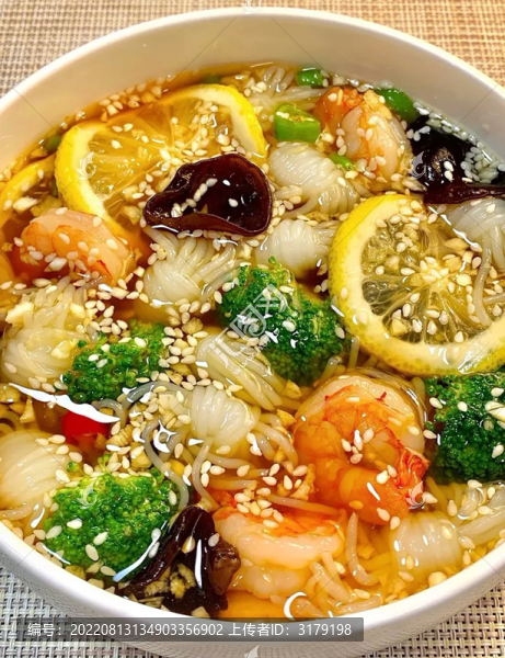 酸辣魔芋絲泡蝦仁