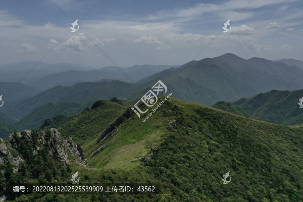 航拍山脈山川秦嶺