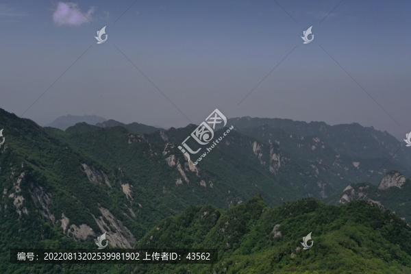 航拍山脈山川秦嶺