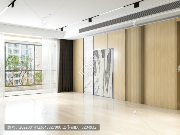 現(xiàn)代客廳3D場景空景