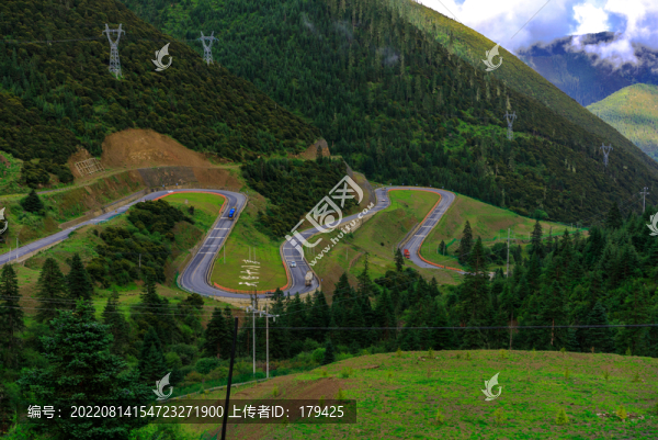 甘孜理塘剪子灣山天路十八彎