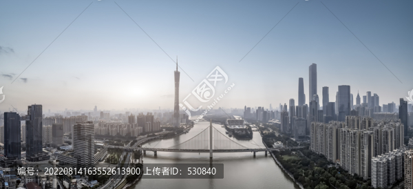 航拍廣州市容市貌大畫幅