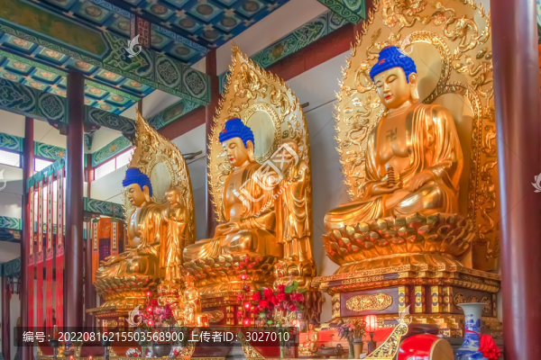 銅陵大通古鎮(zhèn)大士閣三世佛