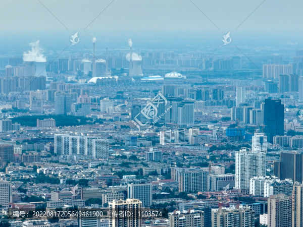 航拍濟南都市風(fēng)光