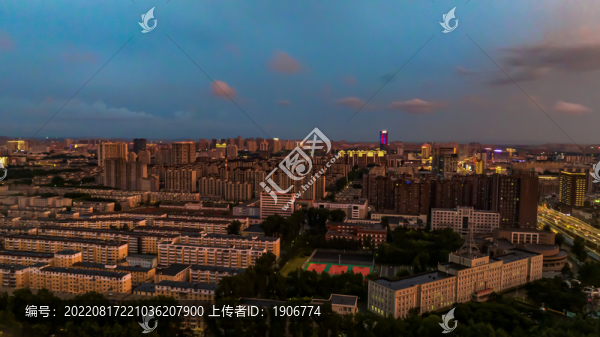 雨后的中國長春城市景觀