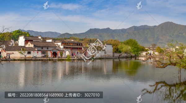 宏村南湖全景圖