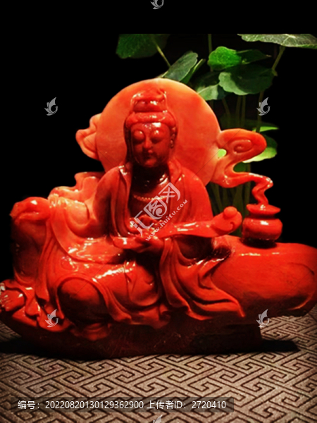 玉雕自在觀音