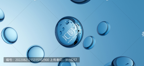 3d渲染圓形分子顆粒