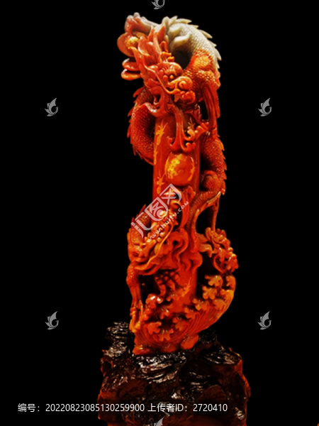 玉雕中國(guó)龍風(fēng)水柱
