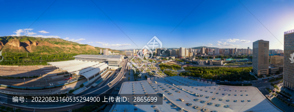 西寧火車站航拍全景