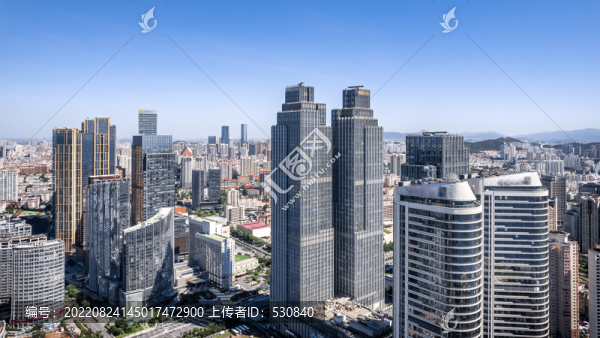 航拍青島房地產(chǎn)背景