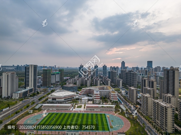 合肥城市風(fēng)光全景航拍