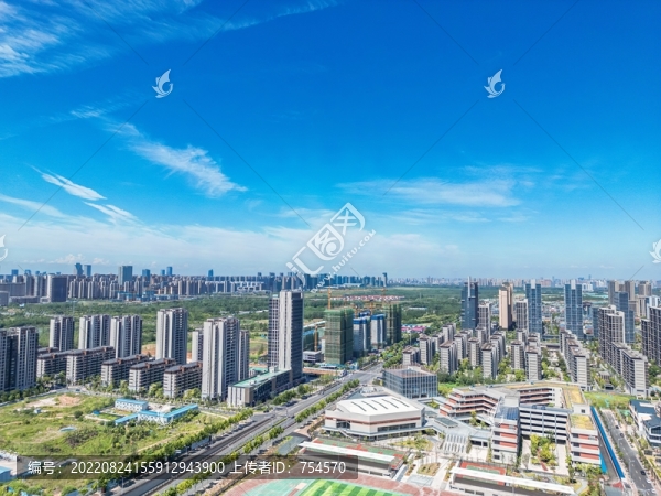 合肥城市風(fēng)光全景航拍