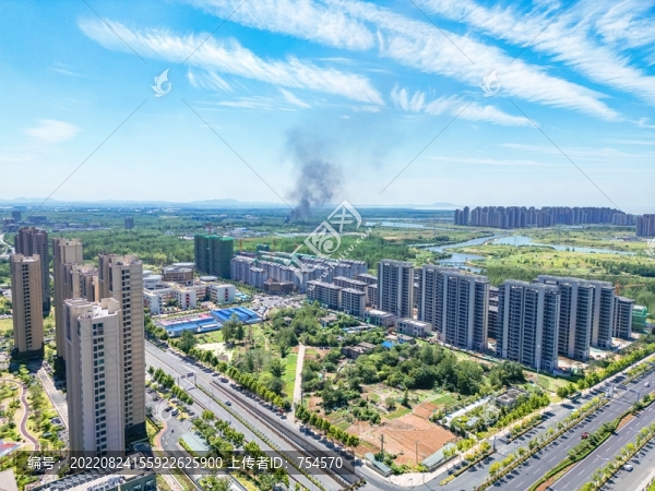 合肥城市風(fēng)光全景航拍