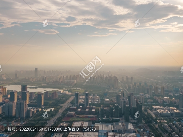 合肥城市風(fēng)光全景航拍