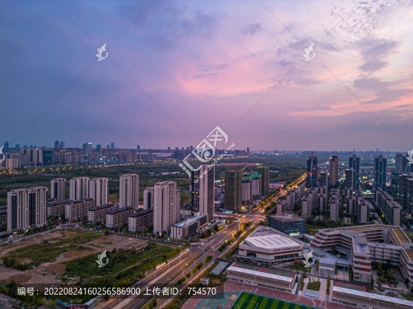 合肥城市風(fēng)光全景航拍