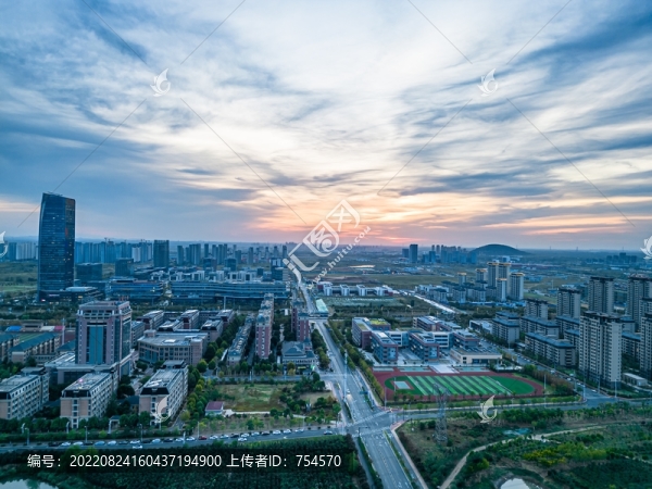 合肥城市風(fēng)光全景航拍