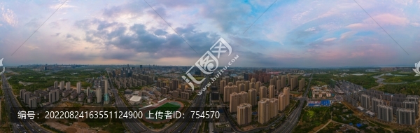 合肥城市風(fēng)光全景航拍