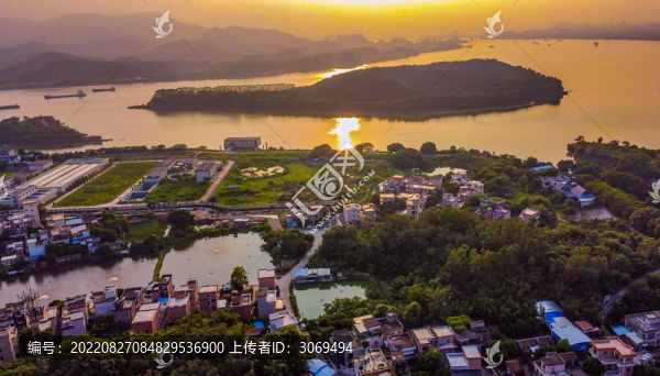 夕照右灘村-匯圖網(wǎng) www.fosd68.com 夕照右灘村