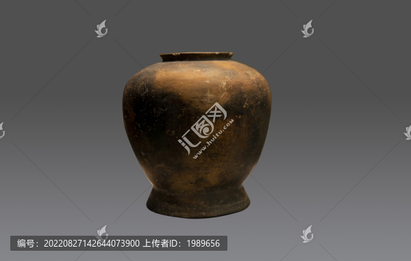 良渚刻符黑陶罐