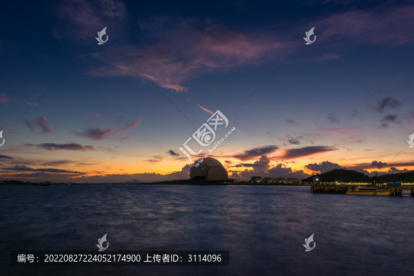 珠海大劇院日月貝日出