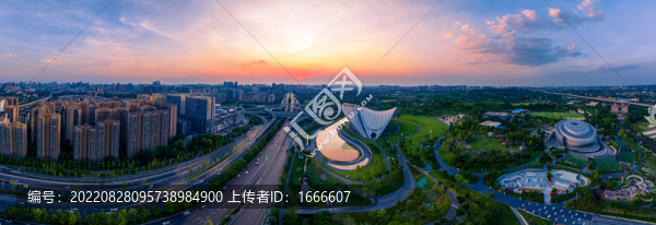 航拍成都鳳凰立交橋