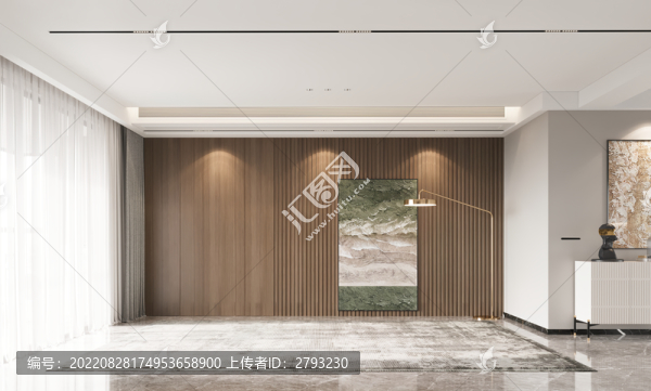 現(xiàn)代極簡客廳沙發(fā)背景墻