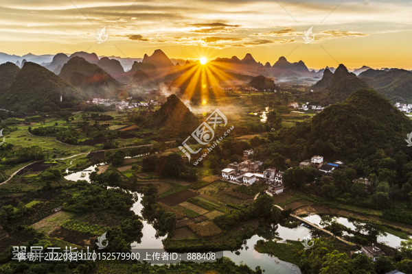 翠屏五指山日落