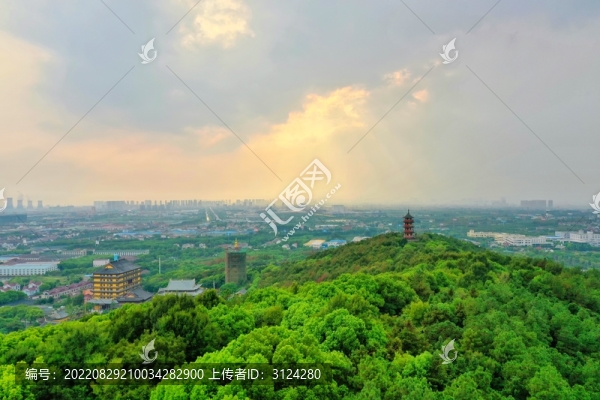 航拍常州橫山橋