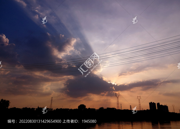 落日天空光芒